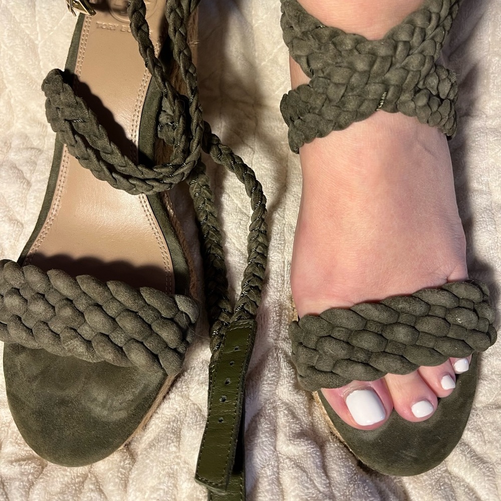 Tory Burch strappy wedges. - Picture 3 of 3